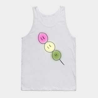 Big Dango family sweet Japanese mochi on pale blue background Tank Top